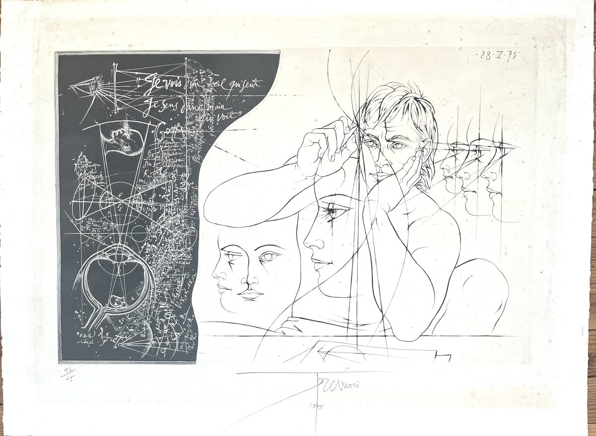 Lithograph By Pierre Yves Trémois (1921-2020) The Eye (1975)   