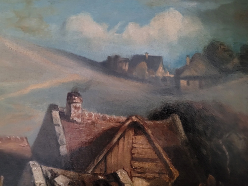 Large Painting By Elisa Boutillier, 19th Century-photo-4