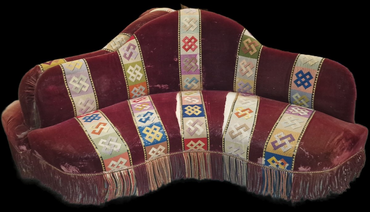 Pair Of Napoleon III Corner Sofas-photo-2