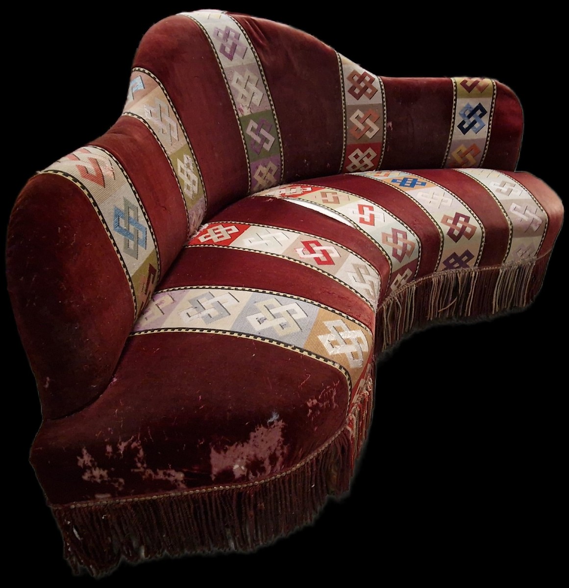 Pair Of Napoleon III Corner Sofas-photo-4