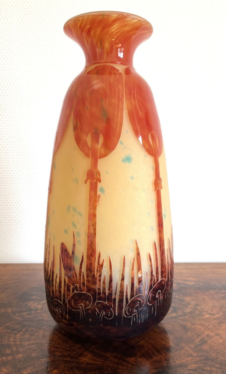 vase " Coprin "le verre Français -photo-2