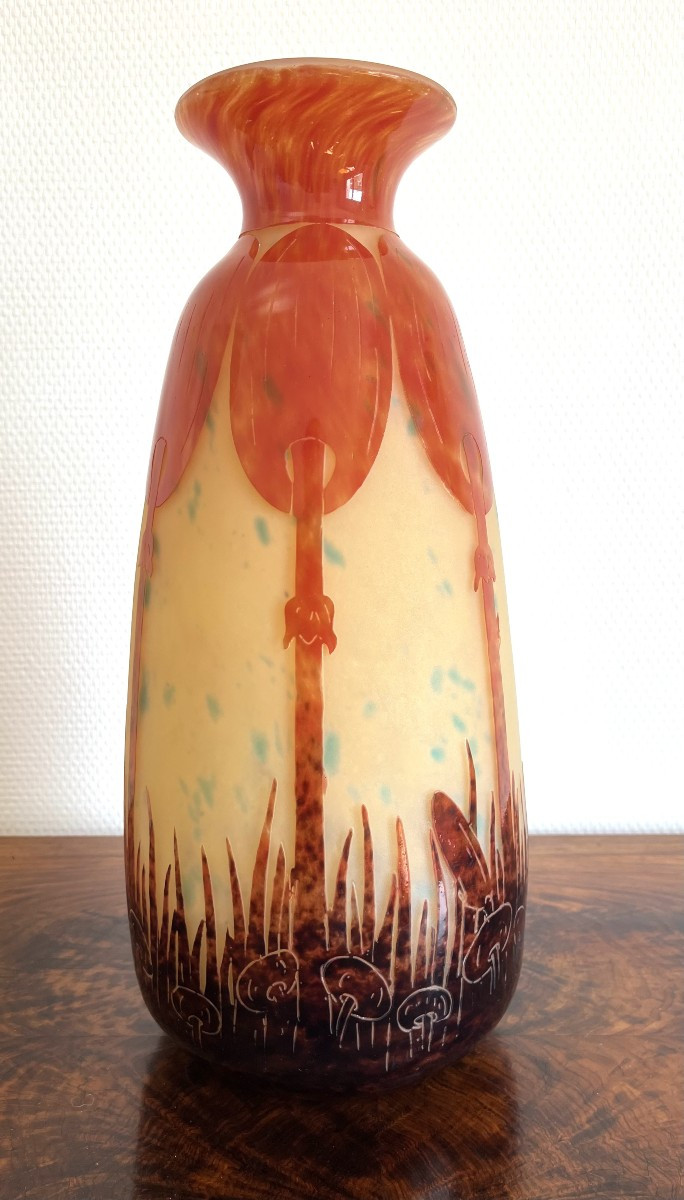 vase " Coprin "le verre Français 