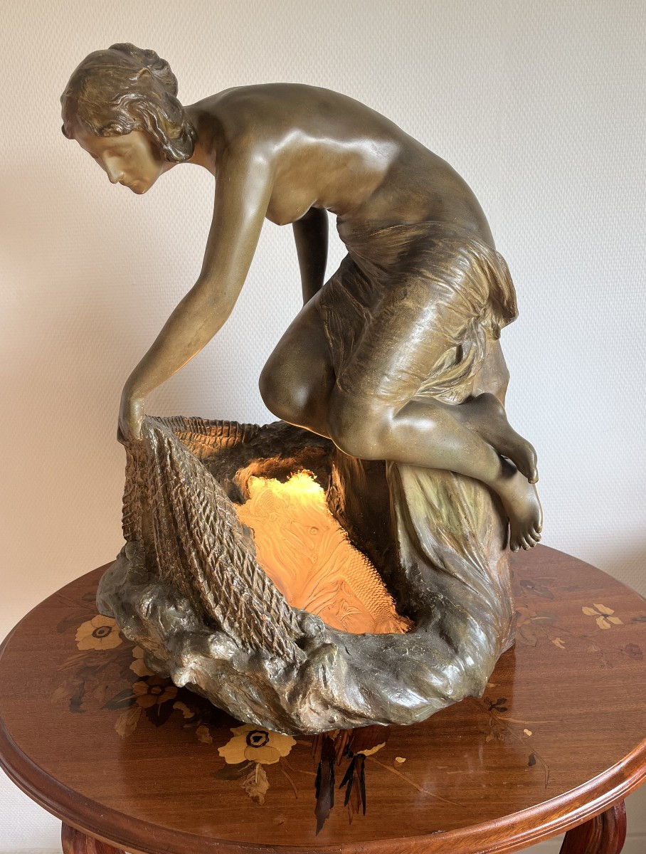 Goldscheider " la pêcheuse" terre cuite  -photo-2