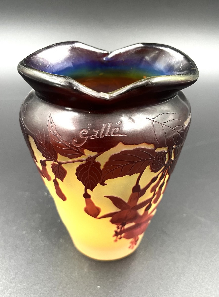 Vase Emille Gallé "Fuschia "-photo-2