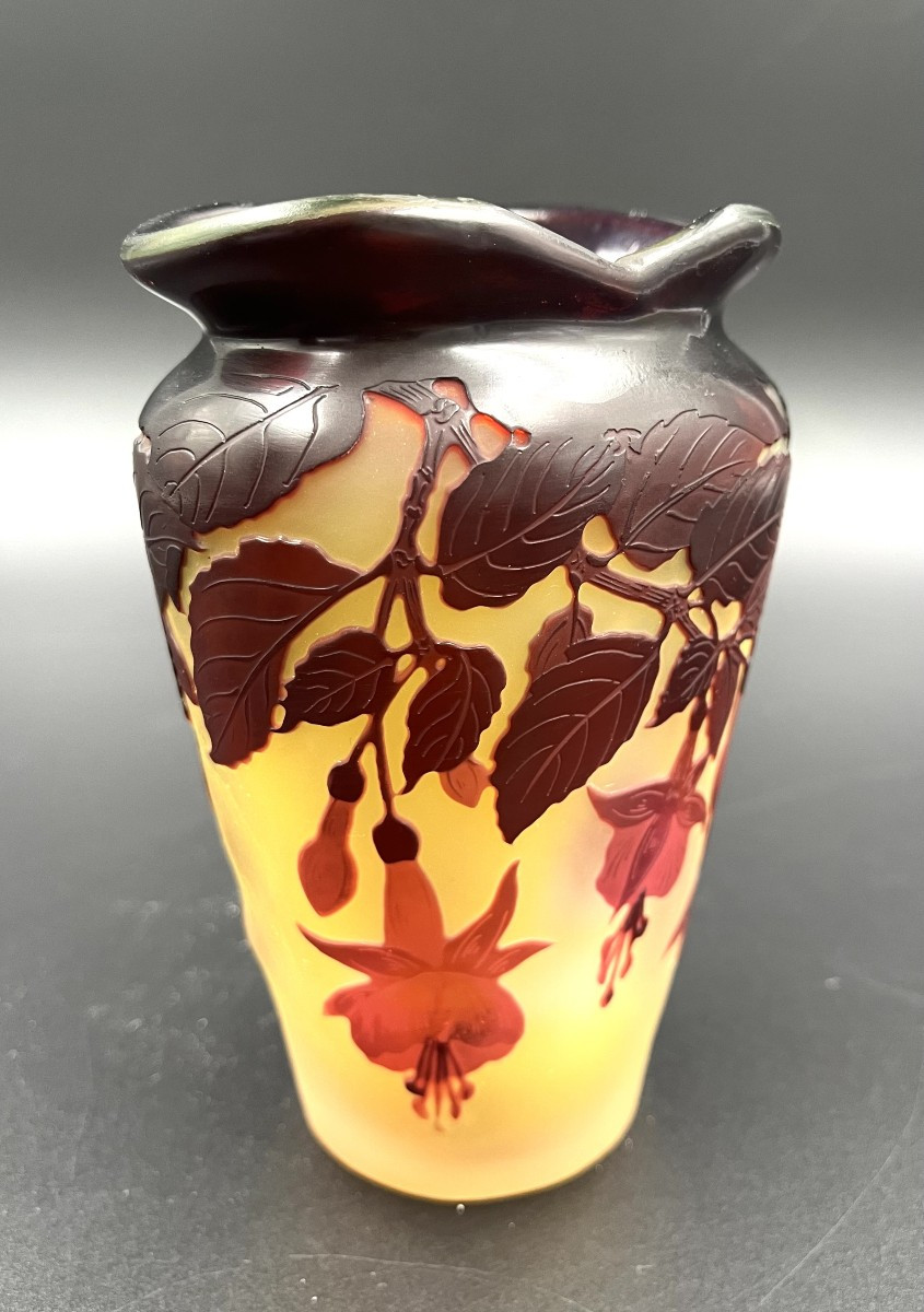 Vase Emille Gallé "Fuschia "-photo-4