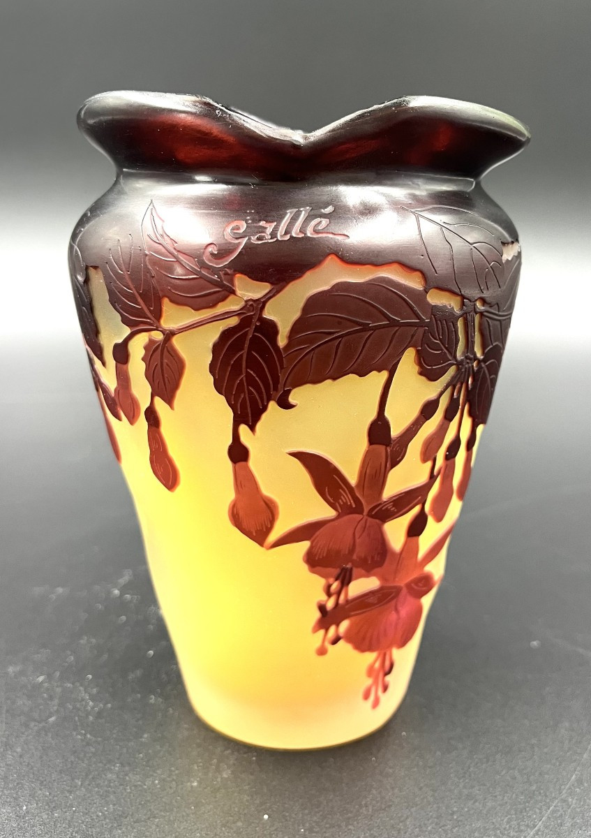 Vase Emille Gallé "Fuschia "