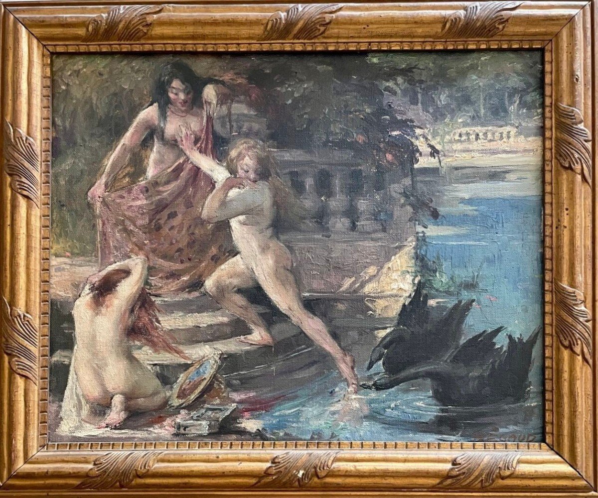 Painting By Albert Pierre Begaud-photo-2