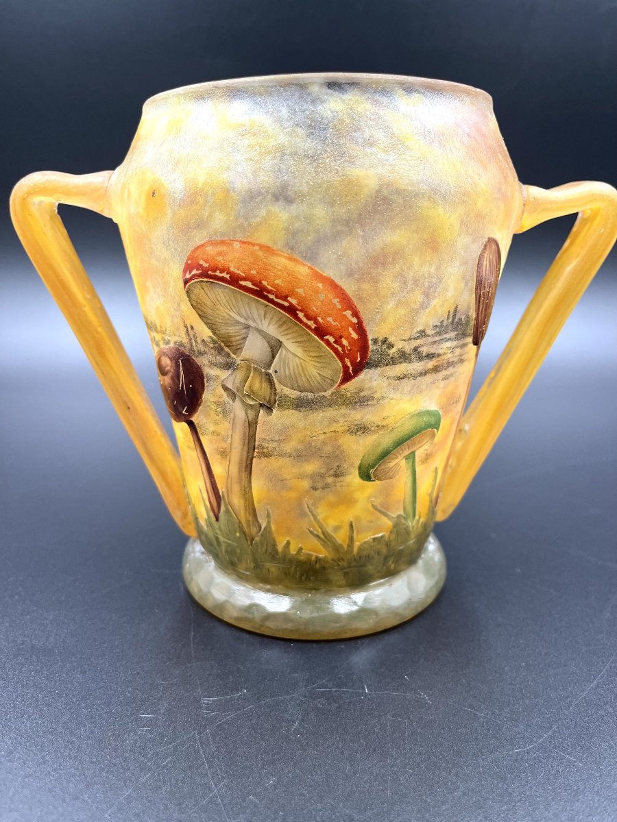 Daum Nancy – Mushroom Vase, Ca. 1907-photo-4