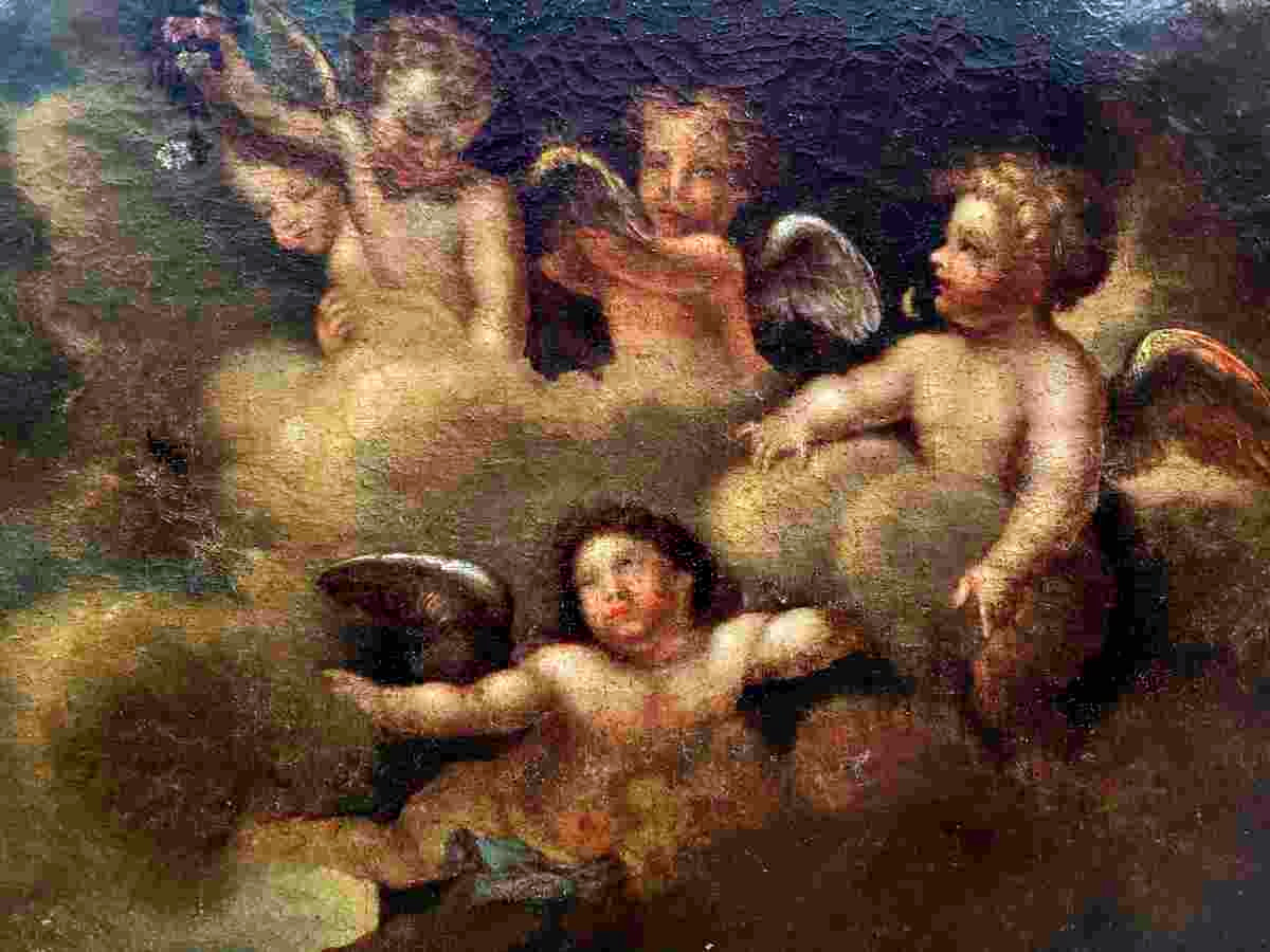 Huile sur toile Etienne VILLEQUIN XVIIe siècle-photo-4