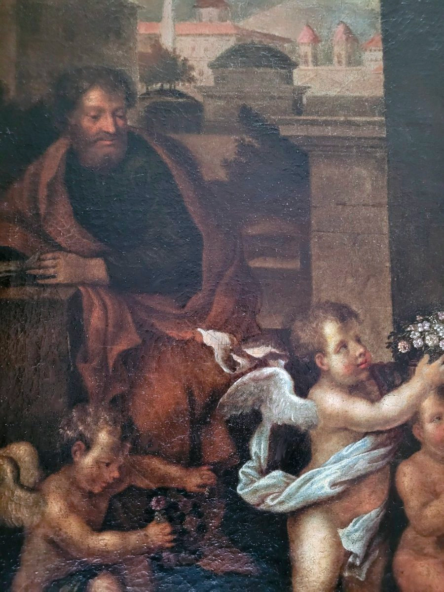 Huile sur toile Etienne VILLEQUIN XVIIe siècle-photo-1
