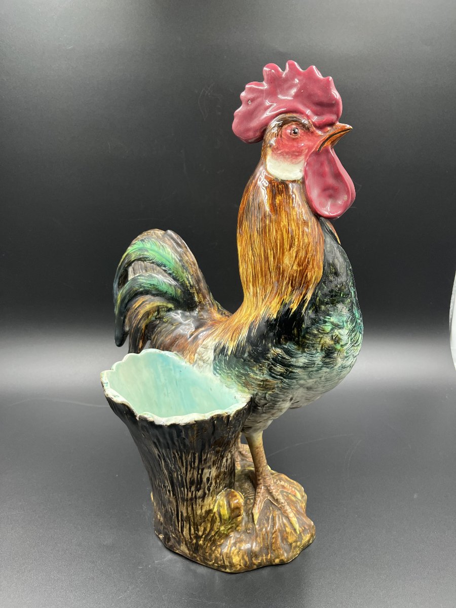 Jérôme Massier Fils – Coq en barbotine polychrome-photo-2
