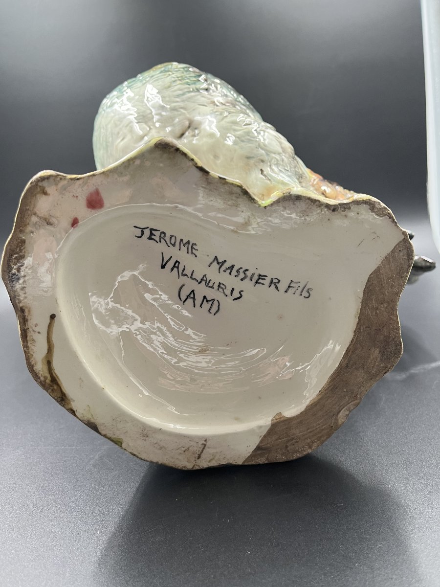 Jérôme Massier Fils – Coq en barbotine polychrome-photo-1