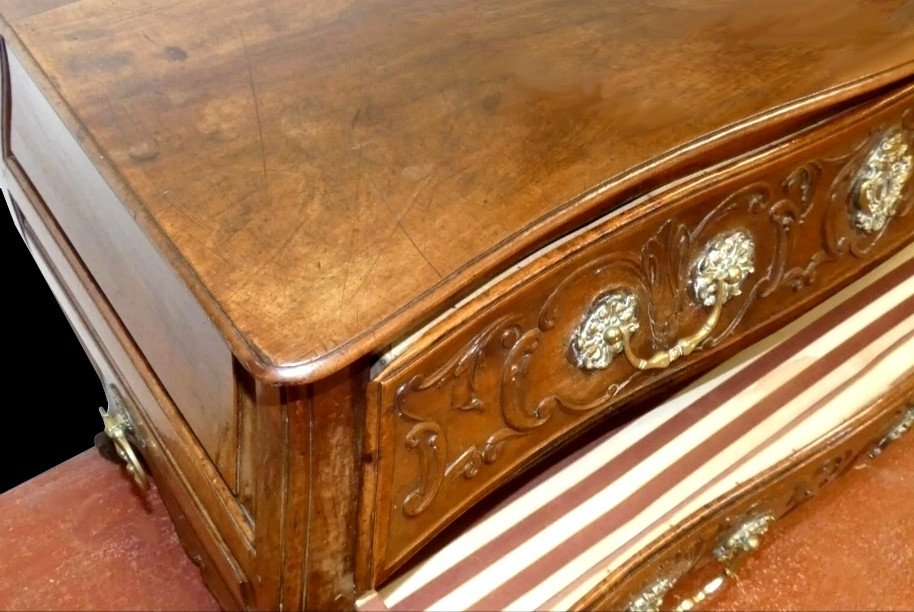 Commode Louis XV en bois naturel-photo-4