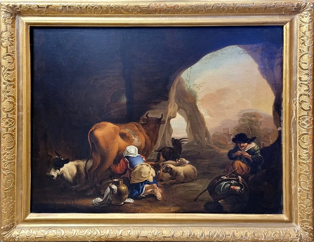 19th Century Peasant Scene Painting