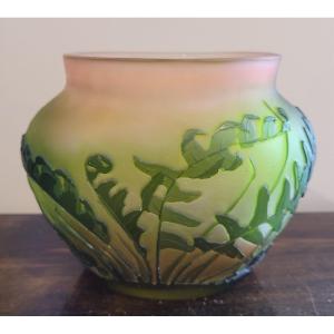 Emile Galle Vase With Ferns