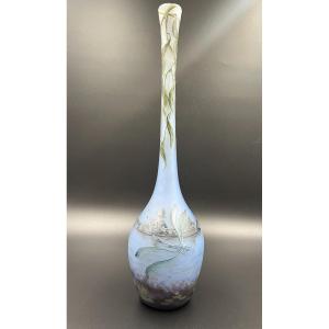 Vase Muller Frères Lunéville Aux Libellules 