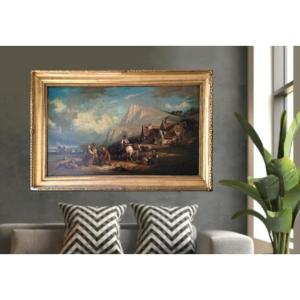 Large Painting By Elisa Boutillier, 19th Century