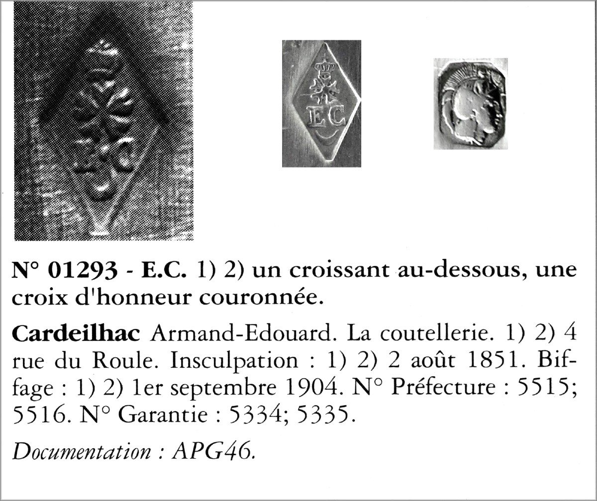 Armand-Edouard CARDEILHAC : Service à Thé ou Café en Argent Massif & Vermeil st. Renaissance Fer de Lance-photo-8