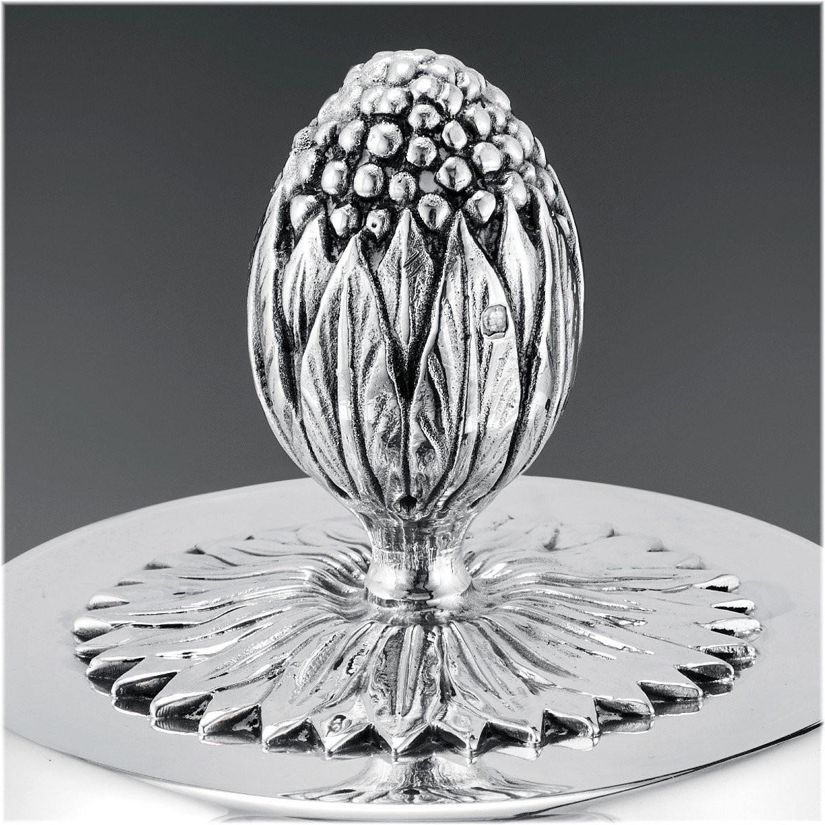 TETARD Frères : Grande Soupière en Argent Massif de Style Empire - CYGNES-photo-2