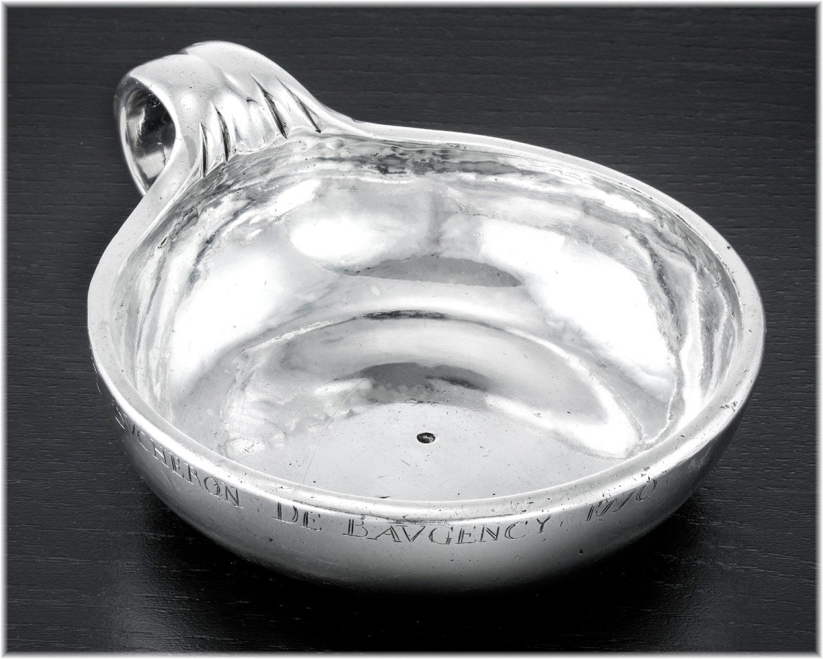 Martin Lumiere: Rare 18th Century French Solid Silver Wine Taster 152 Grams - Orleans 1764
