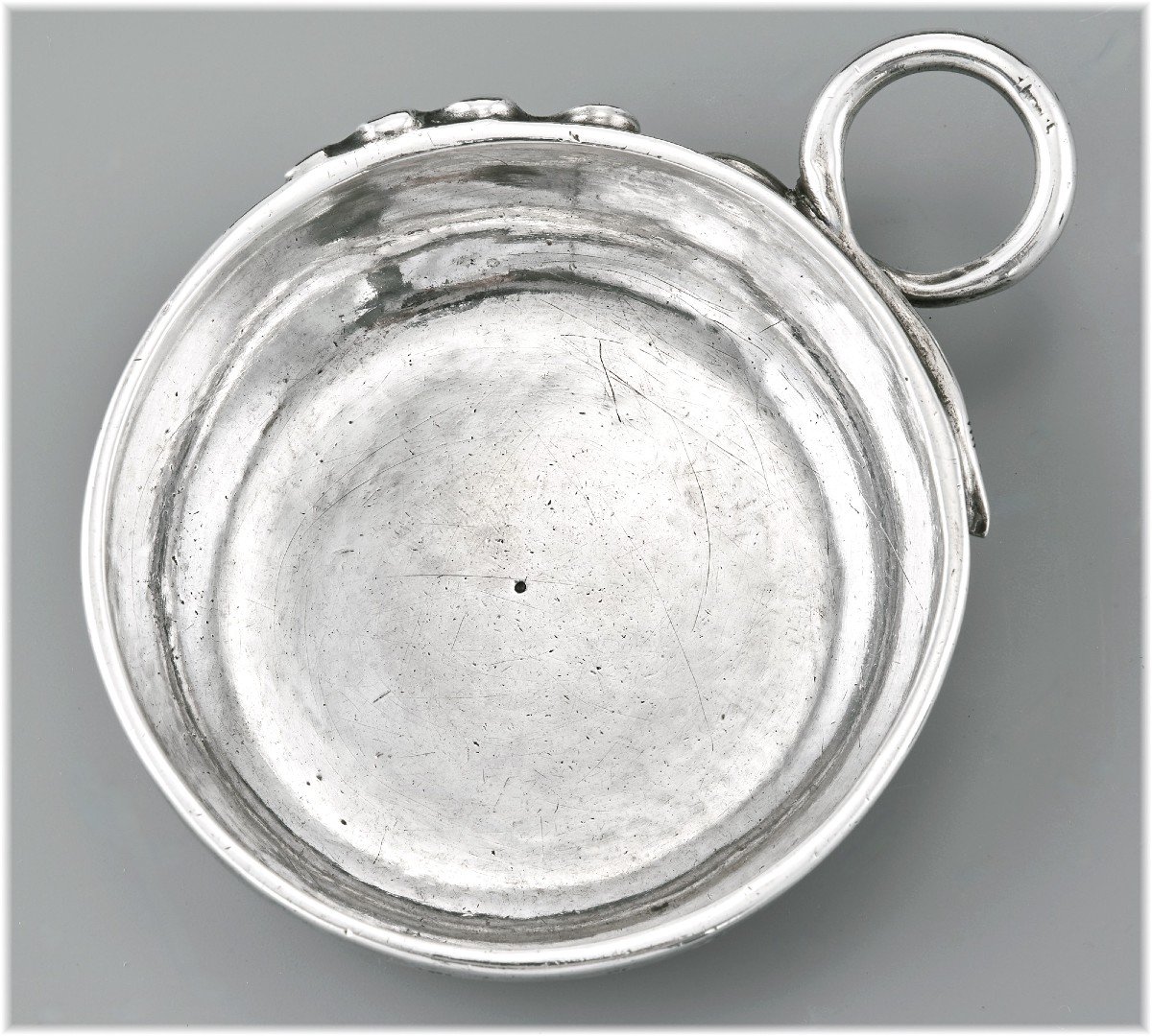 Jean Reyt : 18th Century French Solid Silver Wine Taster 127.6 G Auvergne Aurillac 1780-82
