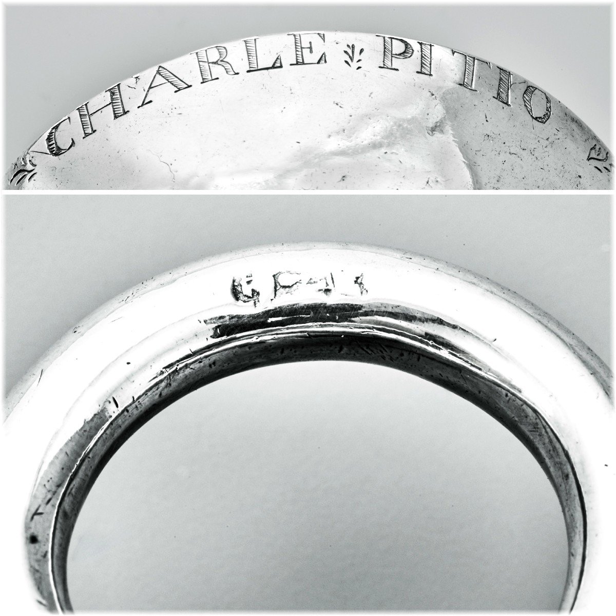 Raymond Perret: Rare Large 18th Century French Solid Silver Wine Taster Lyon 1758-59 (146,8 G)-photo-4