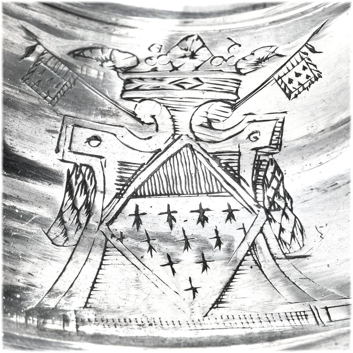 Nicolas BEDANE : Rare Paire de Flambeaux en Argent massif XVIIIème ANGERS 1732-photo-3