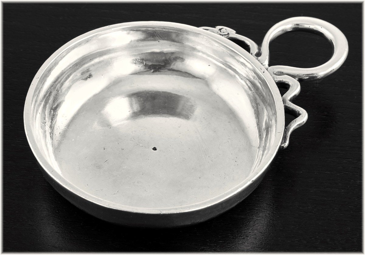 Nicolas BEDANE : Rare Taste-Vin en Argent massif ép. Louis XV - ANGERS 1766-photo-2