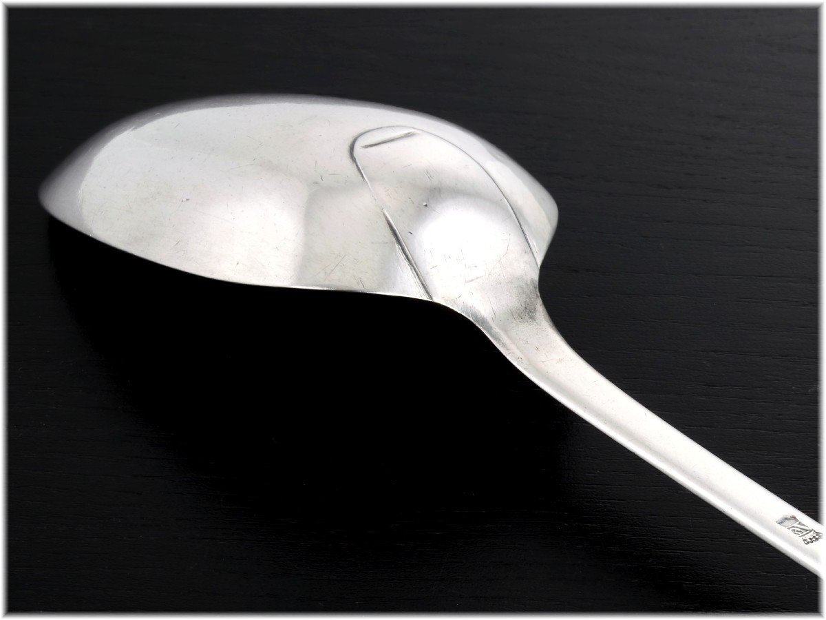 BOICHARD : Rare Cuillère à Ragoût en Argent massif  ép. Louis XV - Lons-Le -Saunier-photo-4