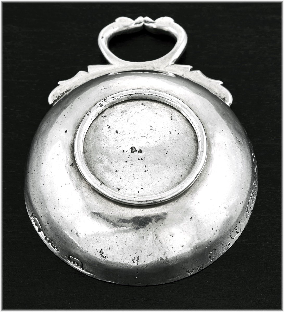 Jean-baptiste Gagneur : Rare 18th Century Solid Silver Wine Taster - Lyon 1789-photo-1