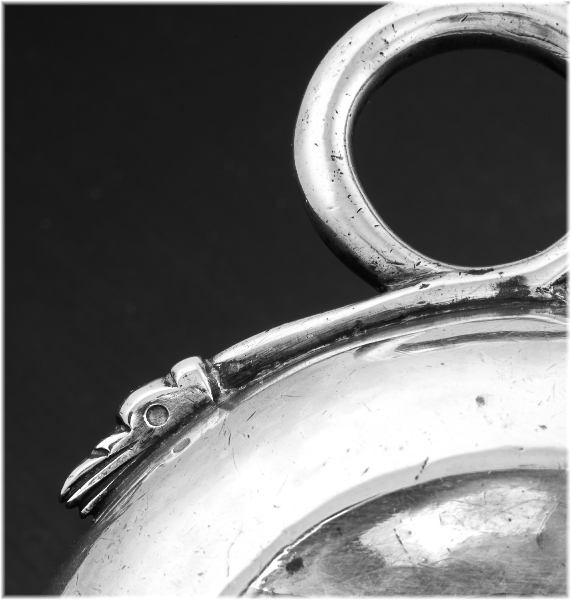 Nicolas Fleury: Rare Wine Taster In Solid Silver Burgundy Semur-en-auxois 1785-photo-3