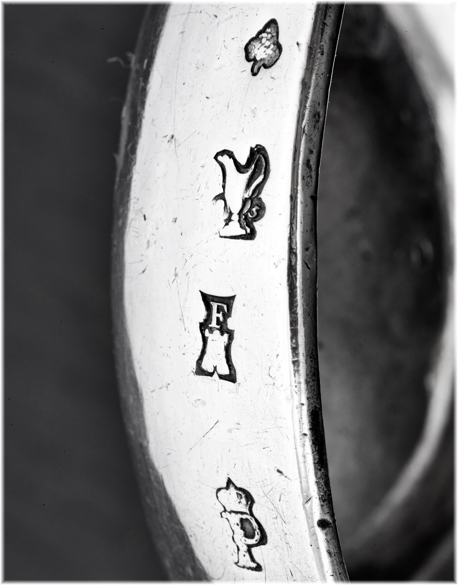 Nicolas Fleury: Rare Wine Taster In Solid Silver Burgundy Semur-en-auxois 1785-photo-1