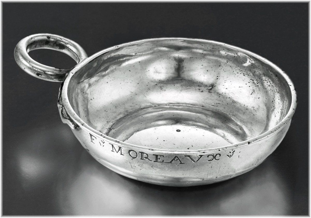 Nicolas Fleury: Rare Wine Taster In Solid Silver Burgundy Semur-en-auxois 1785