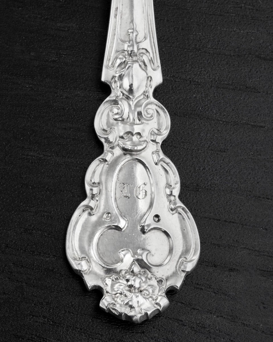 Landry: Rare Cased Sterling Silver Travel Cutlery Set - Royal Notary- Coat Of Arms-photo-4