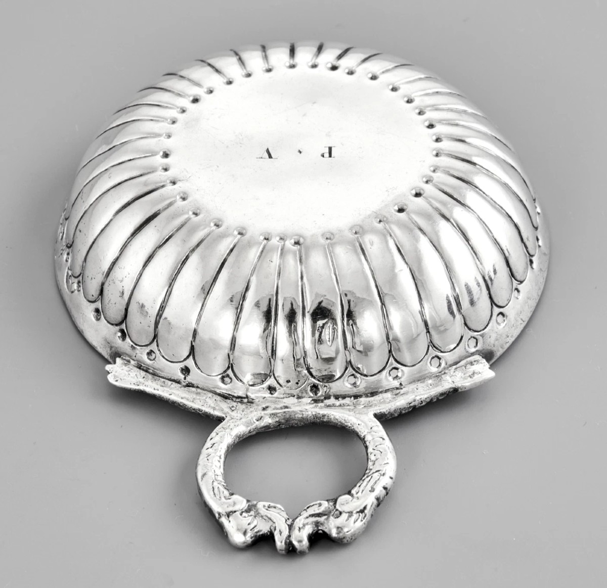 Prob. Le Goix : Rare 18th Century Taste Vin In Solid Silver Ducks Handle Reims 1743-photo-2