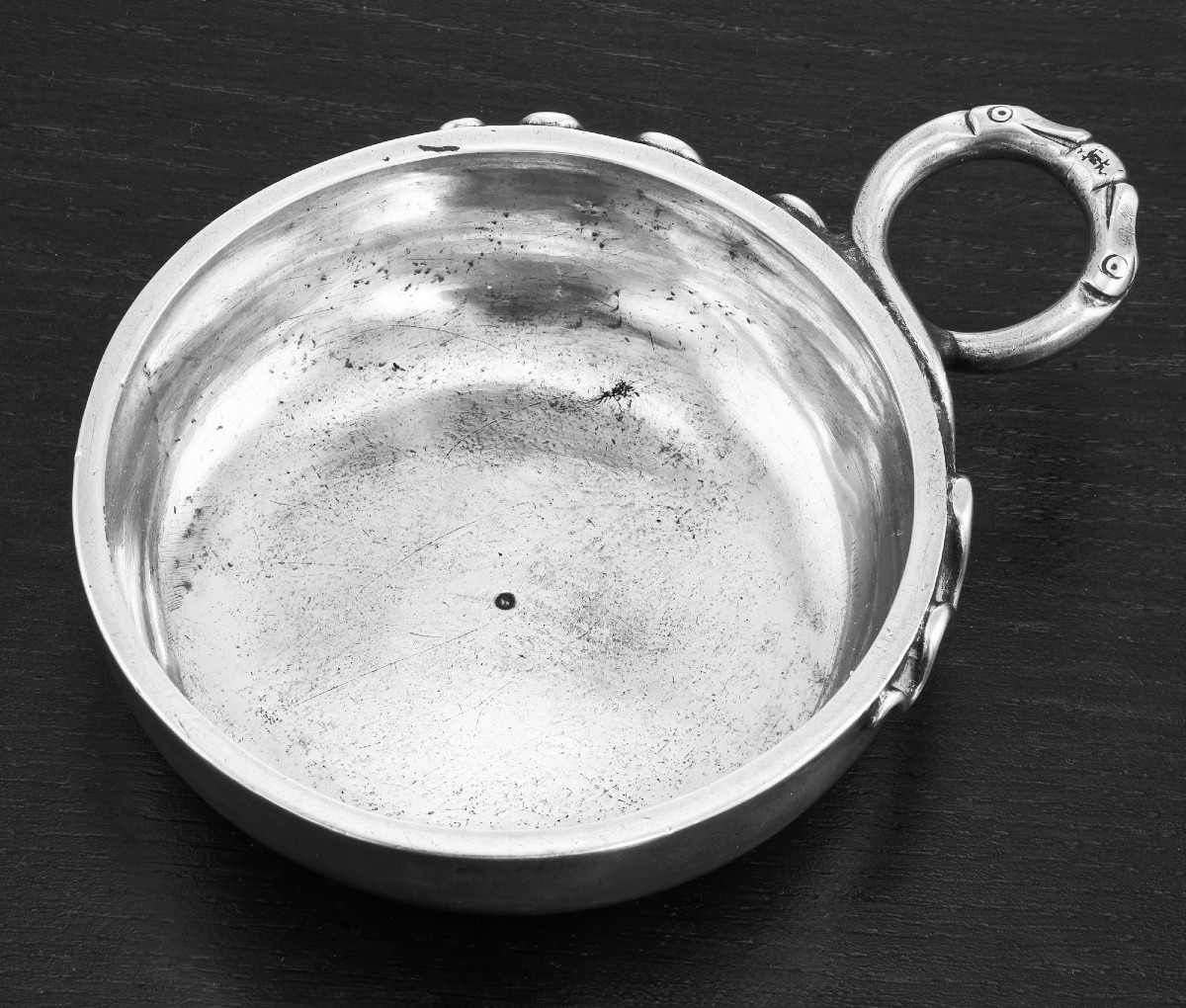 Louis Phelut: Large 18th Century Solid Silver Wine Taster Auvergne Riom 1787-photo-2