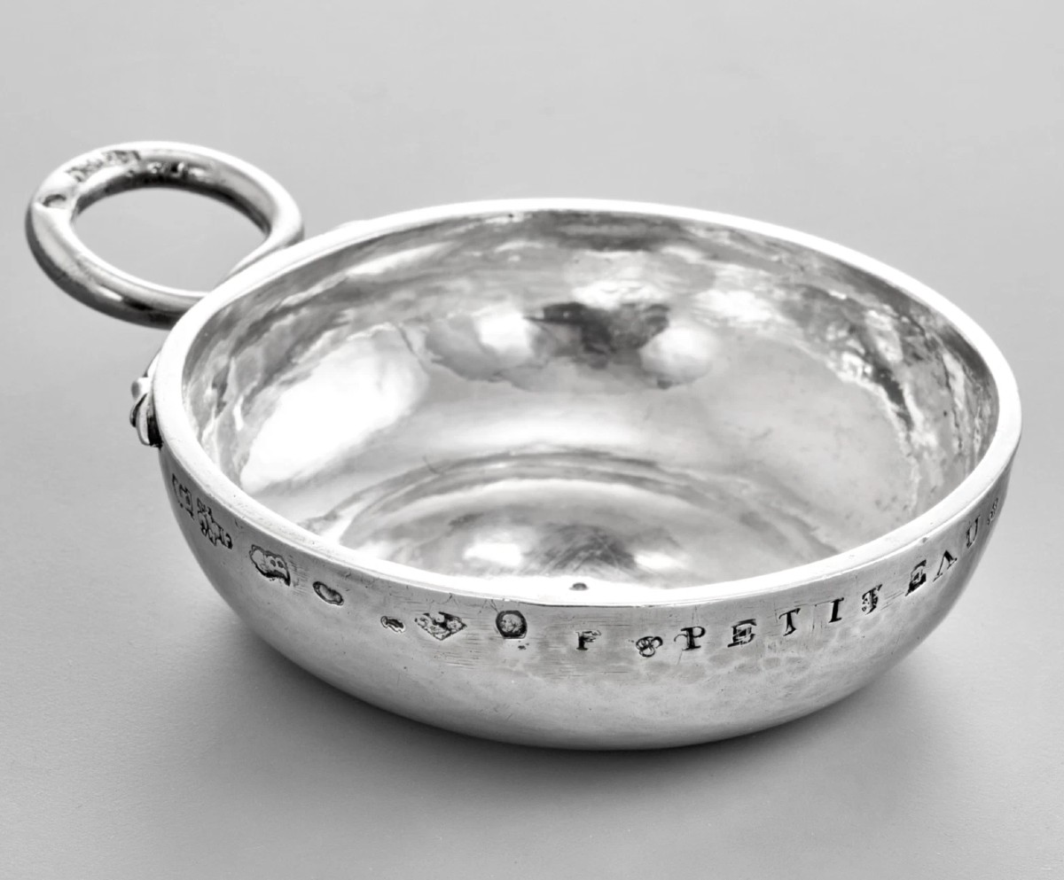 Rare Taste-Vin tourangeau en Argent massif 74,6 gr TOURS 1776-photo-2