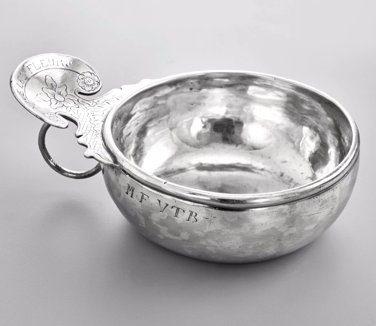 Pierre LE CANU : Gros Taste-Vin normand en Argent massif DIEPPE 1771-72-photo-3