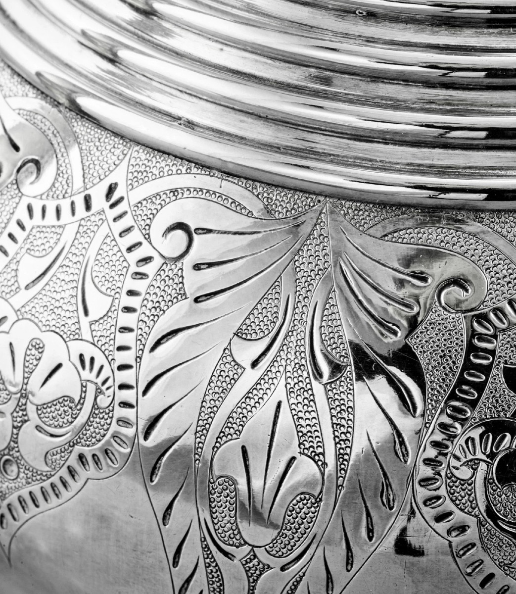 Duponchel & Revil: Orientalist / Ottoman Style Coffee Pot In Sterling Silver-photo-1