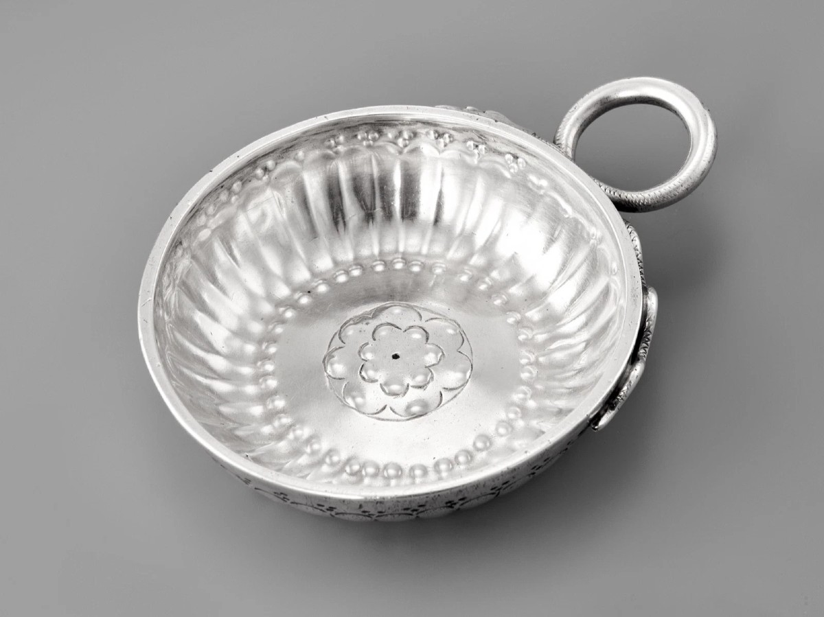 Vve DE LORME : Rare Taste Vin en Argent massif 123,6g - MANTES 1756-74-photo-2