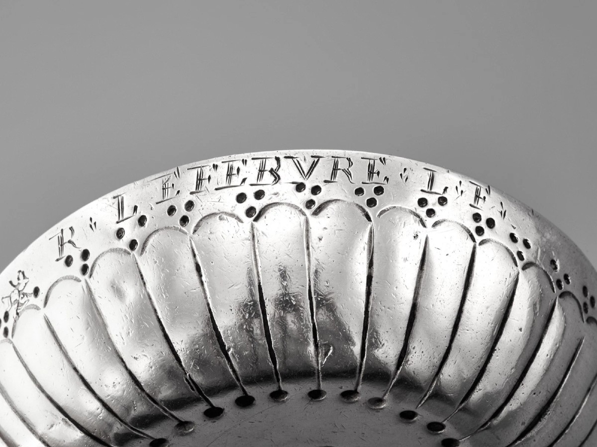 Vve DE LORME : Rare Taste Vin en Argent massif 123,6g - MANTES 1756-74-photo-5