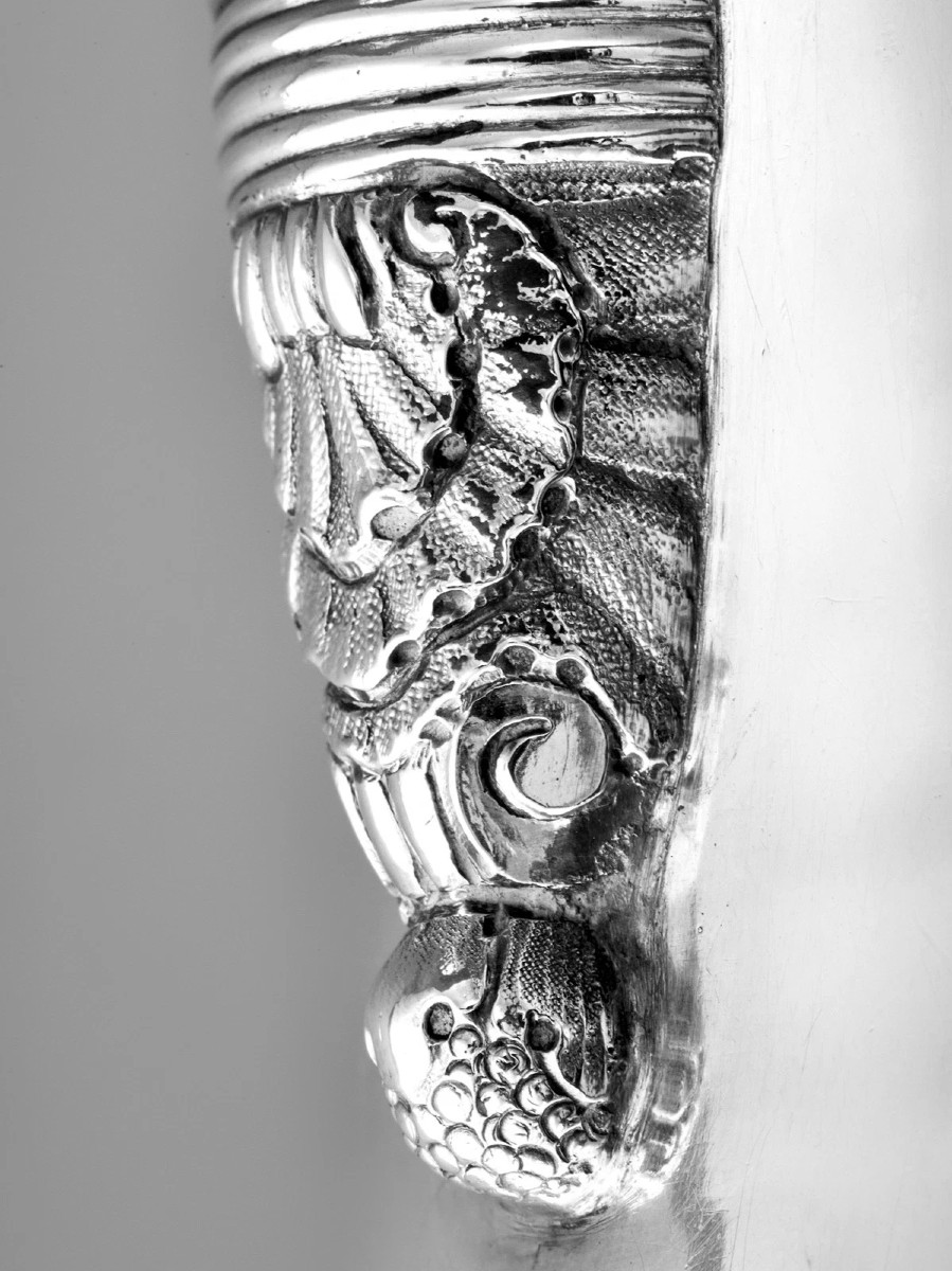 DELAMOTTE : Rare Chocolatière en Argent massif XVIIIème ép. Louis XV PARIS 1767-photo-3