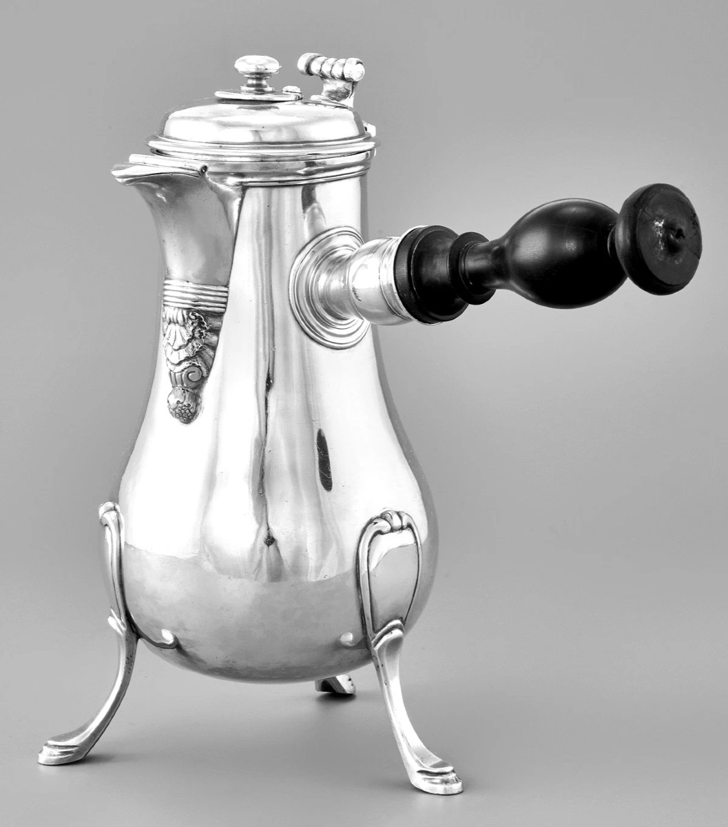 DELAMOTTE : Rare Chocolatière en Argent massif XVIIIème ép. Louis XV PARIS 1767