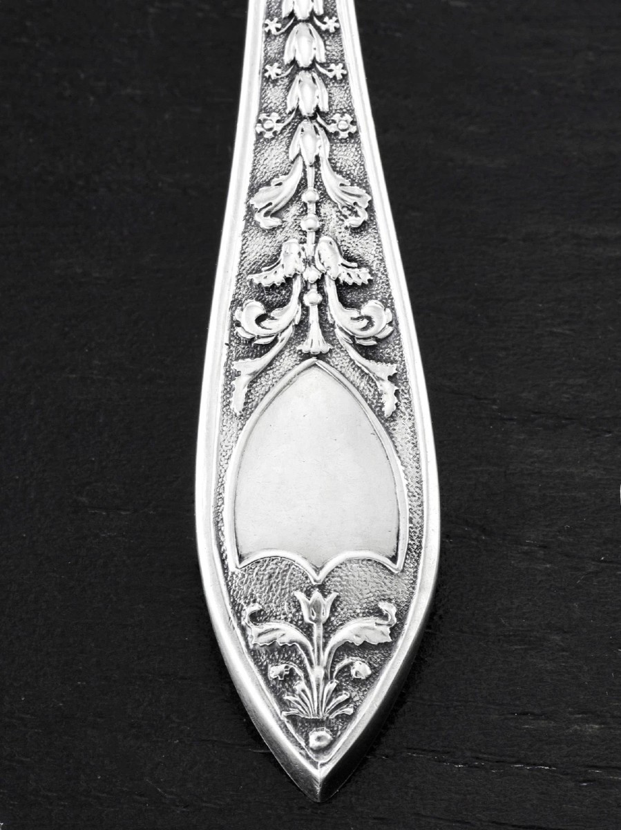 LANDRY : Service 12 Cuillères à Confiture en Argent massif ép. Louis Philippe Paris 1819-38-photo-3