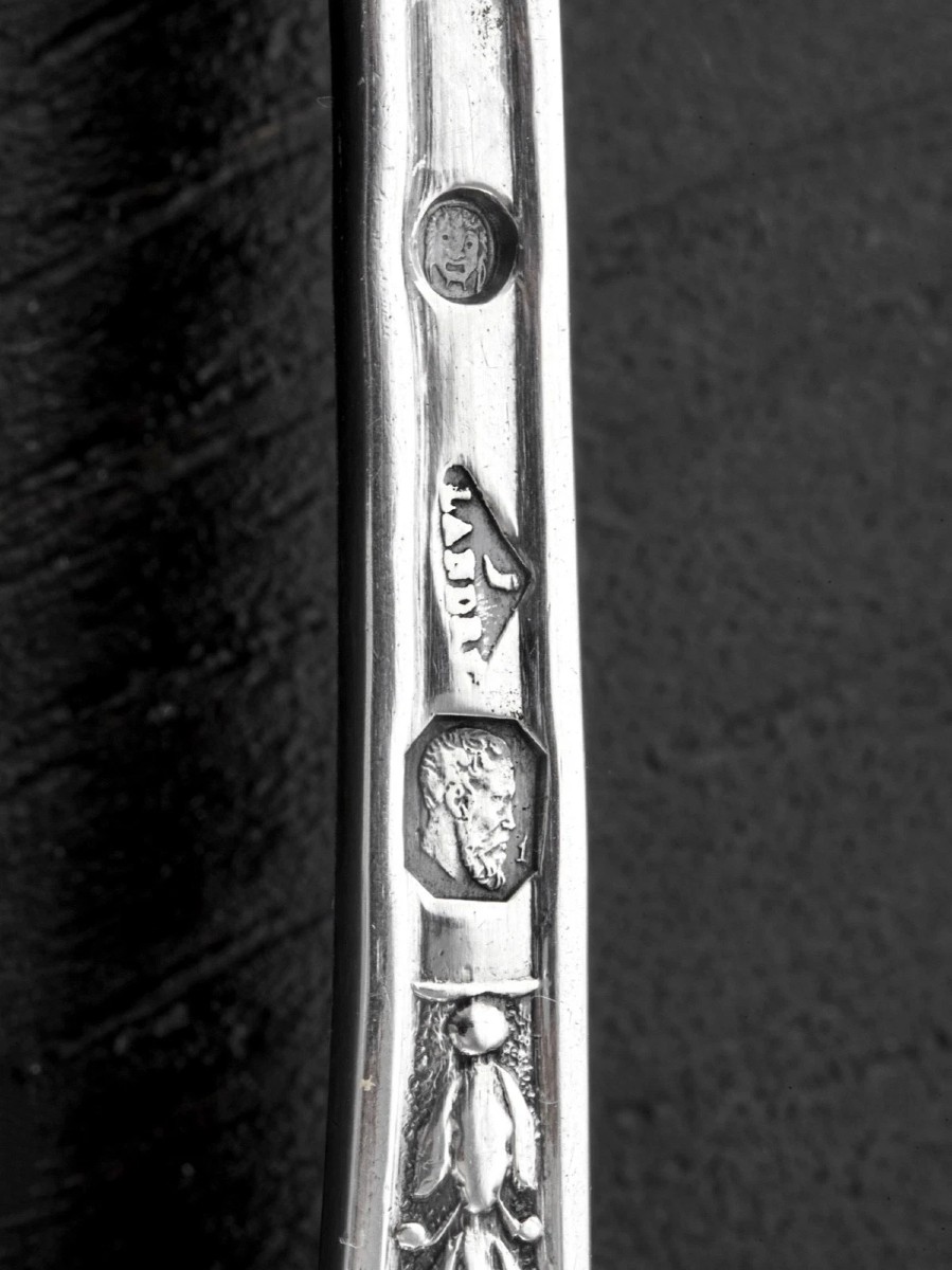 LANDRY : Service 12 Cuillères à Confiture en Argent massif ép. Louis Philippe Paris 1819-38-photo-1