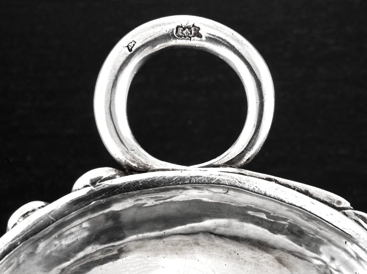 ROUX : Gros Taste-Vin en Argent Massif dit TASSOU Auvergne 122,7g MOULINS 1775-photo-2