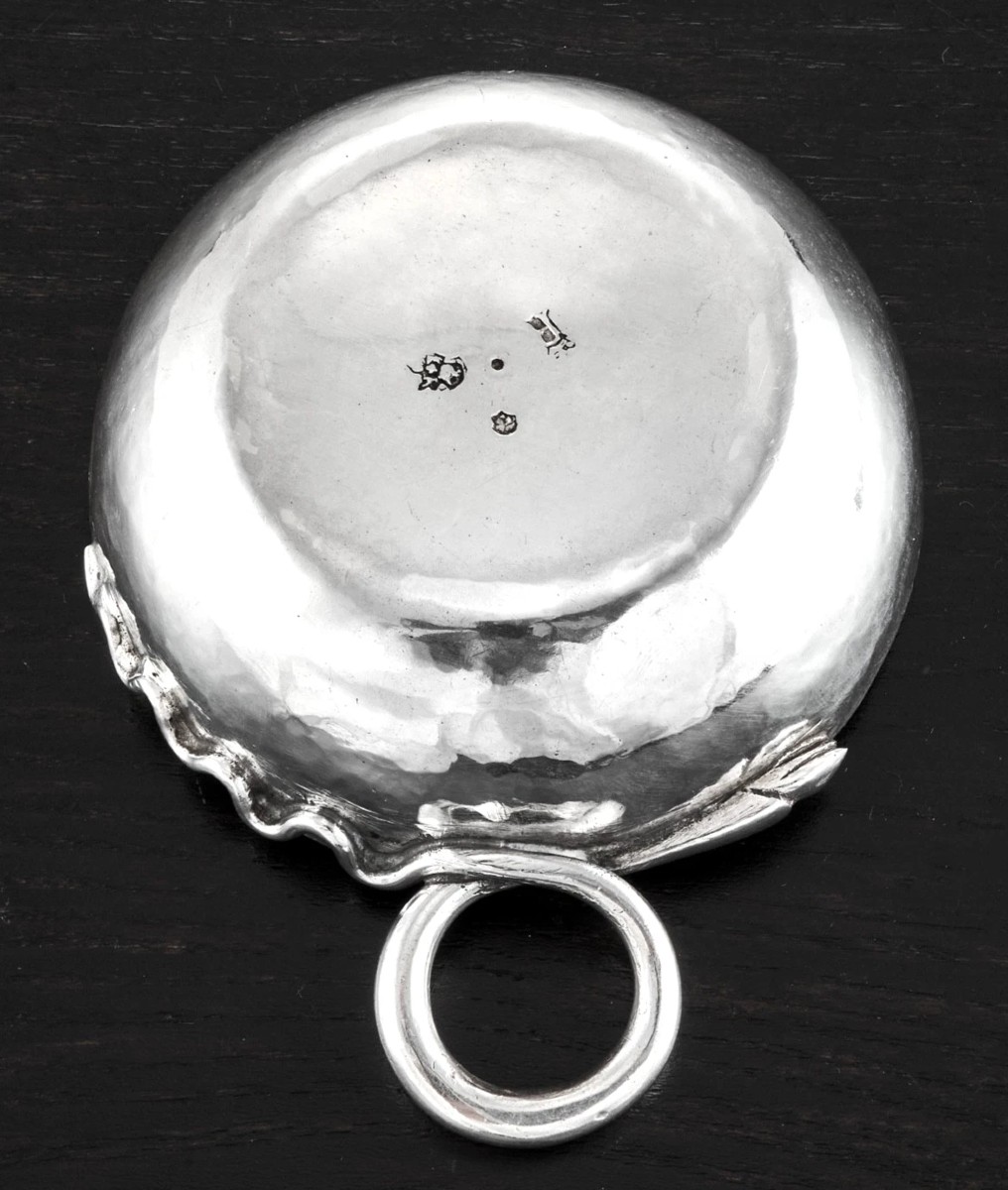 ROUX : Gros Taste-Vin en Argent Massif dit TASSOU Auvergne 122,7g MOULINS 1775-photo-3