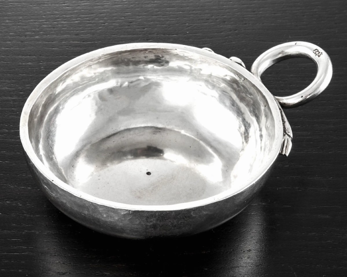 ROUX : Gros Taste-Vin en Argent Massif dit TASSOU Auvergne 122,7g MOULINS 1775-photo-4