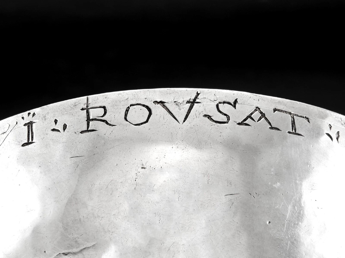 ROUX : Gros Taste-Vin en Argent Massif dit TASSOU Auvergne 122,7g MOULINS 1775-photo-2