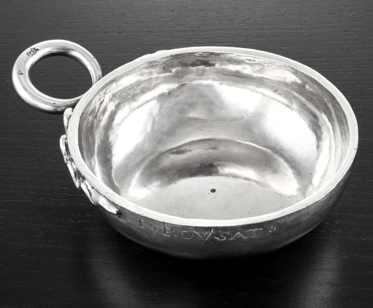 ROUX : Gros Taste-Vin en Argent Massif dit TASSOU Auvergne 122,7g MOULINS 1775